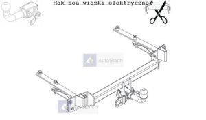 Hak holowniczy BMW 3 E 36 4drz., Coupe 01.1991/04.1999 Hak automatyczny wypinany poziomo