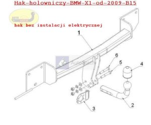 Hak holowniczy BMW X1, E84 od 2009