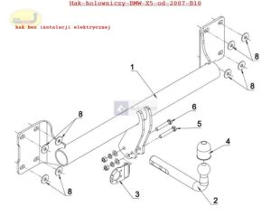 Hak holowniczy BMW X5 E70 F15 od 2007