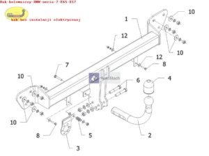 Hak holowniczy BMW 7 E 65 + E 66 11.2001/06.2008