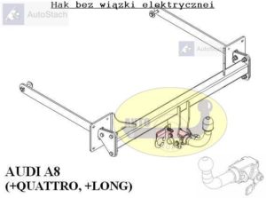 Hak holowniczy AUDI A8 Quattro, również Long od 03.2010 AUTOMAT