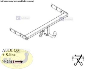 Hak holowniczy AUDI Q 3 rów nież S-lineod 09.2011
