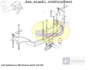 Hak holowniczy Allfa Romeo 159 4 drz. od 2006 AUTOMAT