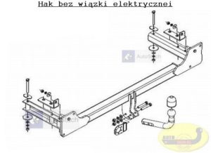 Hak holowniczy AUDI 100 4 drz, Quattro, C4 12.1990 / 05.1994