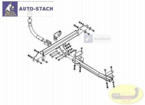 Hak holowniczy AUDI 804 drz, poza Quattro, B3 09.1986 / 08.1991