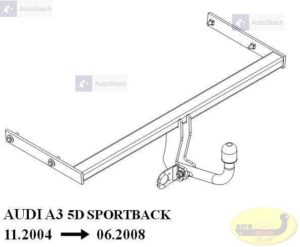 Hak holowniczy AUDI A3 5 drz., Sportback 11.2004 / 06.2008