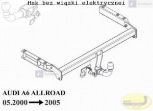 Hak holowniczy AUDI A6 (4BH) ALLROAD 05.2000/2005