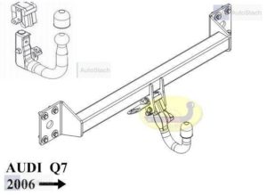 Hak holowniczy AUDI Q7 bez szklanego dachu od 2006 AUTOMAT VERTICAL