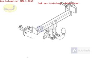 Hak holowniczy BMW 3 E 46, 4 drz. Coupe 04.1998/2005 Hak automatyczny wypinany poziomo