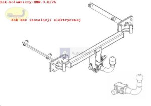 Hak holowniczy BMW 3 E 36, Compact 1994/05.2001 Hak automatyczny wypinany poziomo