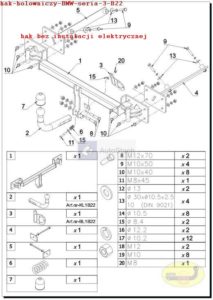 Hak holowniczy BMW 3 E 36, Compact 1994 / 05.2001 Hak holowniczy odkręcany