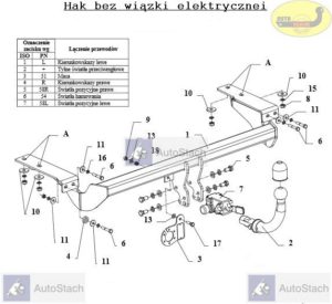 hak holowniczy FIAT ULYSSE 5 drz. VAN (179) 09.2002 / 10.2005 AUTOMAT