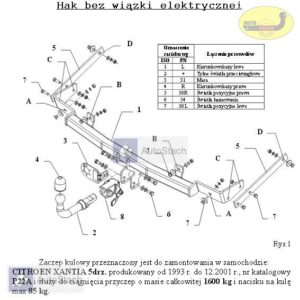 hak-holowniczy-citroen-xantia-p22a