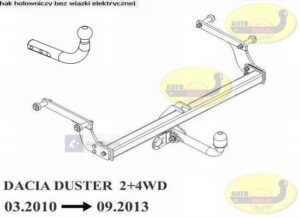 hak holowniczy DACIA DUSTER (2/4 WD) 03.2010 / 09.2013