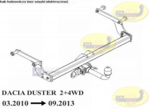 hak holowniczy DACIA DUSTER (2/4 WD) 03.2010 / 09.2013