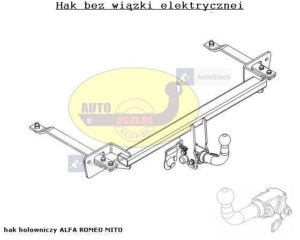 Hak holowniczy Alfa Romeo MITO od 03.2006 Hak automat wypinany poziomo