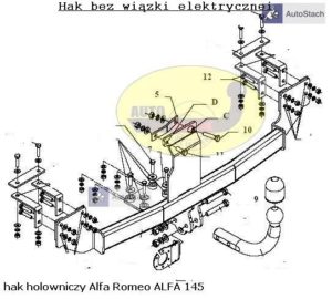 Hak holowniczy Alfa Romeo 145