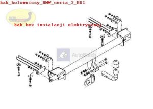 Hak holowniczy BMW 3 E 30, 4drz. Coupe 08.1982 / 12.1990 Hak holowniczy odkręcany