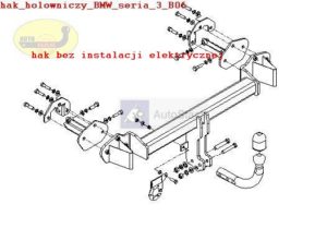 Hak holowniczy BMW 3 E 46 4drz. Coupe 04.1998/2005 Hak holowniczy odkręcany