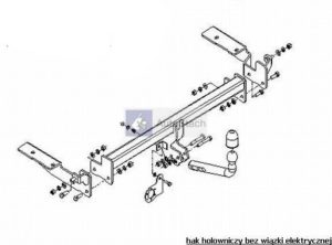 Hak holowniczy DODGE CARAVAN, GRAND CARAVAN2 WD, VAN 01.1995 / 03.2001