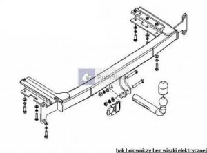 Hak holowniczy DODGE CARAVAN, GRAND CARAVAN (2+4 WD), VAN 01.1991 / 02.1996