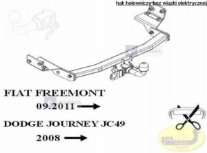 hak holowniczy FIAT FREEMONT SUV, też 4x4 09.2011 / 07.2012 AUTOMAT