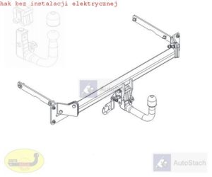 hak holowniczy FORD B-MAX 5 drz. VAN od 09.2012 AUTOMAT VERTICAL