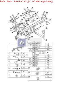 hak holowniczy FIAT DOBLO WORK UP Pick-up od 08.2011