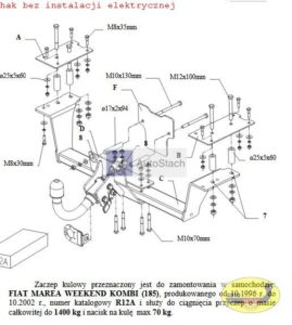 FIAT MAREA - WEEKEND Kombi (185) 10.1996 / 10.2002 AUTOMAT