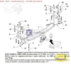 FIAT MAREA 4 drz. (185) 10.1996 / 10.2001 AUTOMAT