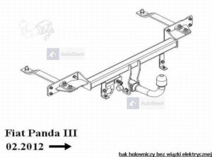 hak holowniczy FIAT PANDA III tylko 2 WD od  10.2012 