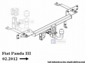 hak holowniczy FIAT PANDA III tylko 2 WD od  10.2012  