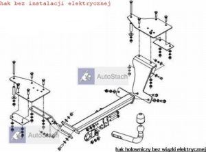 hak holowniczy FIAT SEDICI 5 drz. 2 WD od 04.2006