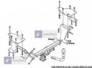 hak holowniczy FIAT SEDICI 5 drz. 4 WD od 04.2006