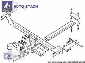 hak holowniczy FIAT UNO 3/5 drz. (146) 01.1994 / 12.2002