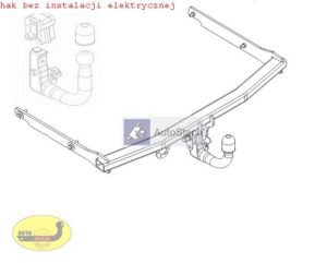 hak holowniczy FORD FOCUS II 3/5 drz. (Mk2) 11.2004 / 01.2008 poza ST AUTOMAT VERTICAL