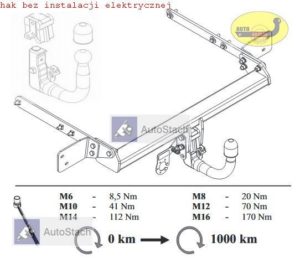 hak holowniczy FORD MONDEO Kombi Mk5 od 10.2014