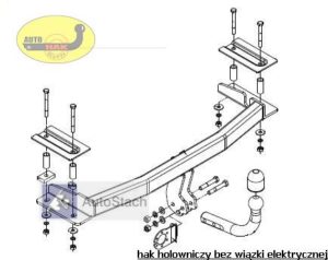 ak holowniczy FORD FIESTA 3/5 drz. 04.1989 / 12.1995 poza GT+S / XR2i