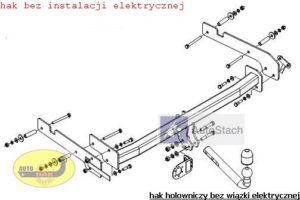 hak holowniczy FORD FIESTA COURIER dostawczy, VAN 02.1996 / 12.2002