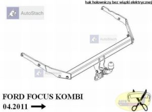 hak holowniczy FORD FOCUS III Turnier Kombi (Mk3) od 03.2011, poza ST AUTOMAT