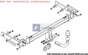 hak holowniczy FORD FOCUS I 4 drz. (Mk1) 01.1999 / 04.2005 poza RS