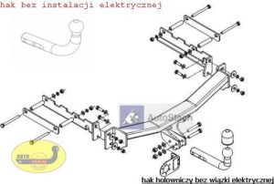 hak holowniczy FORD MONDEO 4/5 drz Mk2 09.1996 / 10.2000 poza ST 200 i RS