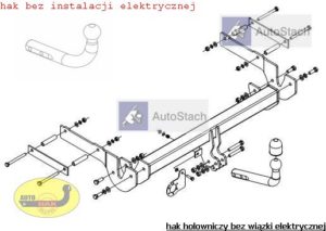 hak holowniczy FORD MONDEO 4/5 drz. Mk3 11.2000 / 04.2007 poza ST 200