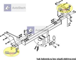 hak holowniczy FORD RANGER 03.1999 / 12.2011 (4 WD)