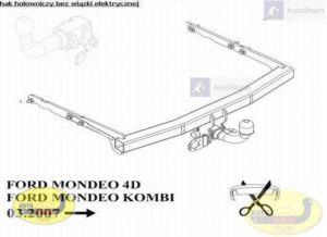 hak holowniczy FORD MONDEO Kombi Mk4 05.2007 / 09.2014 AUTOMAT