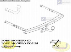 hak holowniczy FORD MONDEO Kombi Mk4 05.2007 / 09.2014