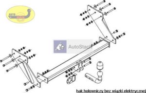 hak holowniczy FORD TRANSIT 1986/10.1991 zabudowany-blaszak, skrzynia 