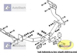 hak holowniczy FORD TRANSIT TOURNEO CONNECT 09.2002 / 12.2008 dostawczy, VAN 