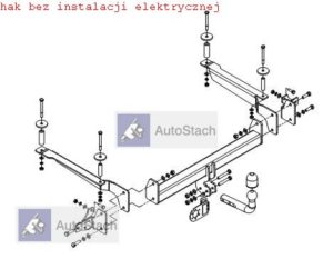 hak holowniczy HONDA ACCORD 4/5drz. 11.1998 / 10.2002 (CG, CH), poza Coupe