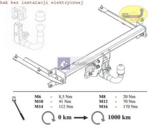 hak holowniczy HONDA ACCORD 4 drz. od 08.2008 AUTOMAT VERTICAL